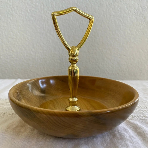 Oregon Myrtlewood Handled bowl - Picture 1 of 7